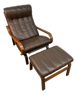 Mid 20th Century 'Orbit' Lounge Chair and Ottoman Designed by Ingmar Relling for Westnofa