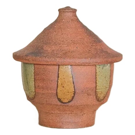 Handmade Pottery Jar With Lid For Sale