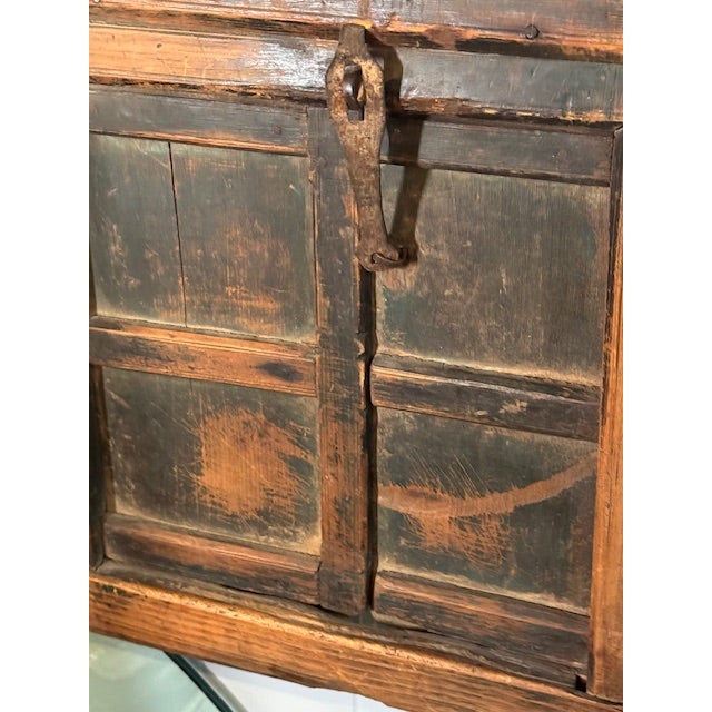 Rustic Antique Primitive Architectural Window Cover Element With Hardware For Sale - Image 3 of 9