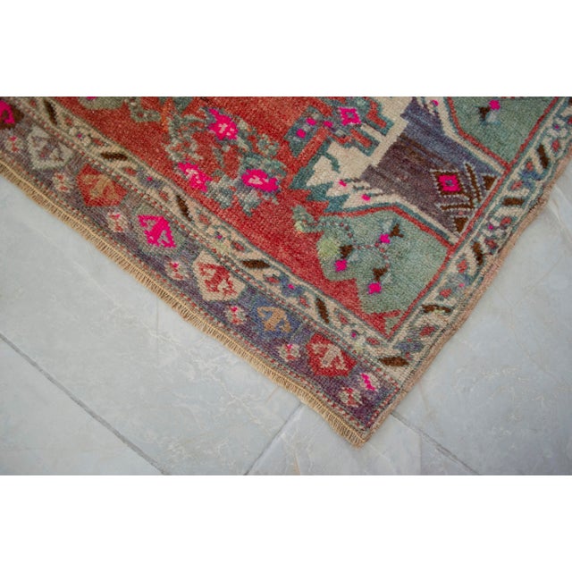 Burnt Orange Hand Knotted Door Mat, Entryway Rug, Bath Mat, Kitchen Decor, Small Rug, Turkish Rug - 1′8″ × 3′3″ For Sale - Image 8 of 13