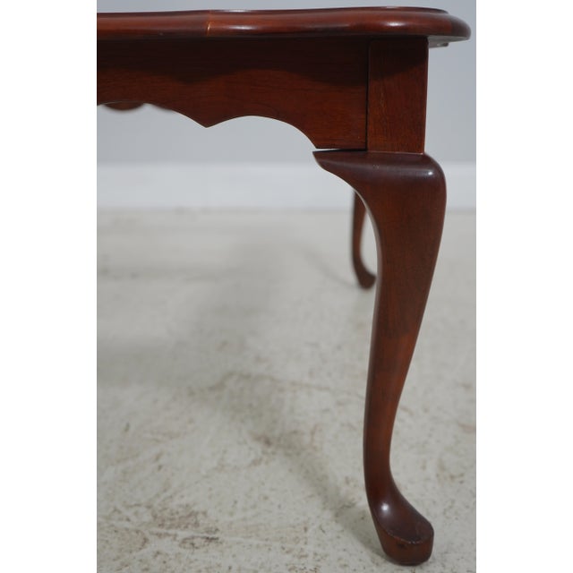 Pennsylvania House Pennsylvania House Cherry Glass Top Coffee Table For Sale - Image 4 of 13