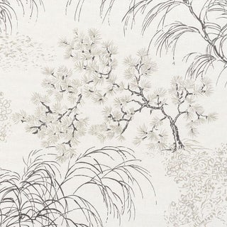 Schumacher Mori Fabric in Neutral For Sale