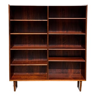 1960s Danish Modern Rosewood Bookcase With Adjustable Shelves For Sale