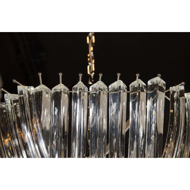 Large Modernist Murano Glass Ribbon Chandelier For Sale - Image 4 of 7