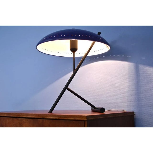 1960s Dutch Blue Desk Lamp, 1960s For Sale - Image 5 of 11
