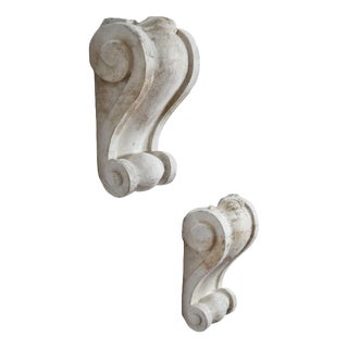 Plaster Scrolls Wall Sconces, 1930s, Set of 2 For Sale