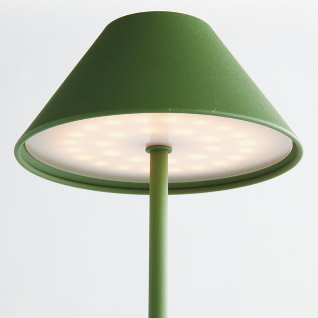 2020s Alluna Cordless Led Lamp 14" - Green For Sale - Image 5 of 10