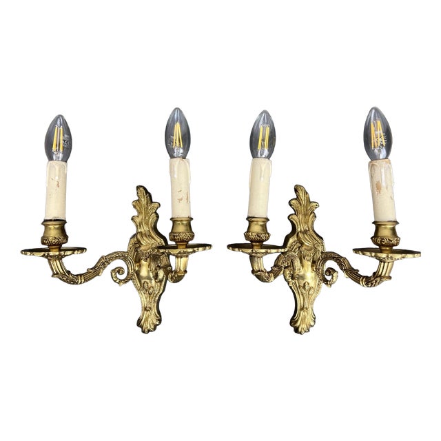 Vintage French Wall Sconces, Set of 2 For Sale