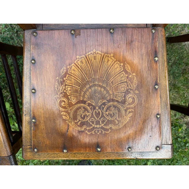 Antique Luterma Estonian Dining Chairs With Patterned Seats, Set of 4 For Sale - Image 11 of 18