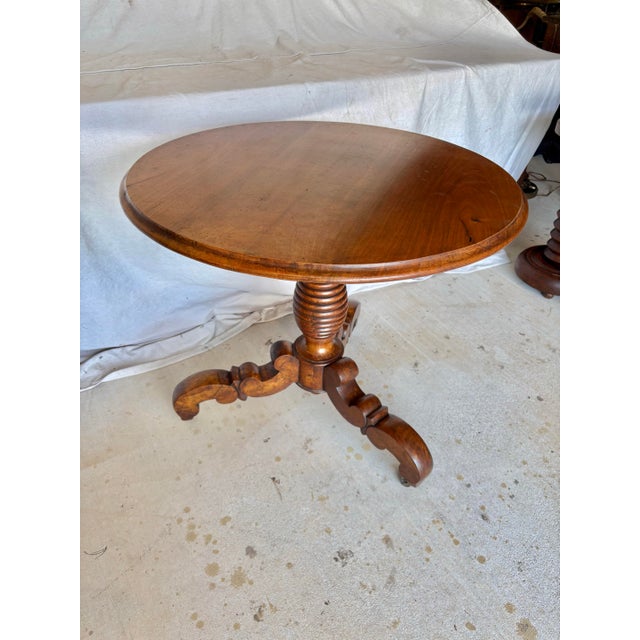 19th Century French Walnut Louis Philippe Pedestal Table For Sale - Image 12 of 12
