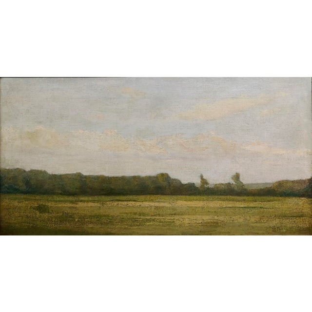 William Sartain -Farm Landscape -19th Century American Tonalist Oil Painting For Sale - Image 4 of 11