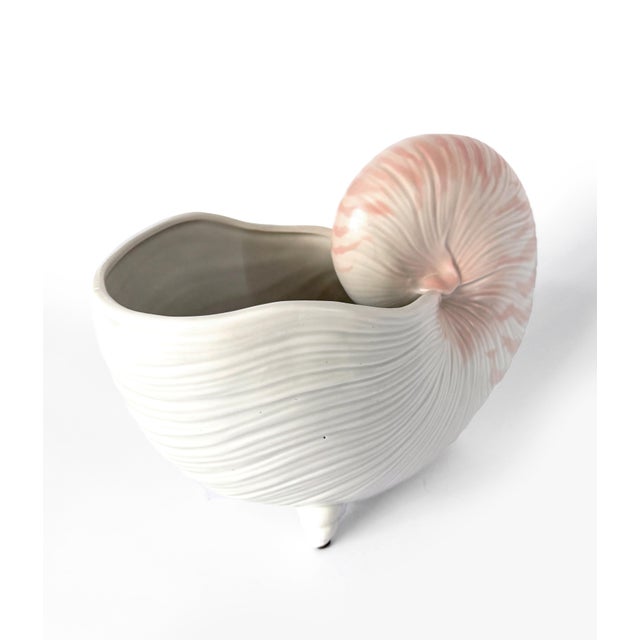 Large Vintage Fitz & Floyd Footed Nautilus Shell Planter For Sale In Tampa - Image 6 of 10