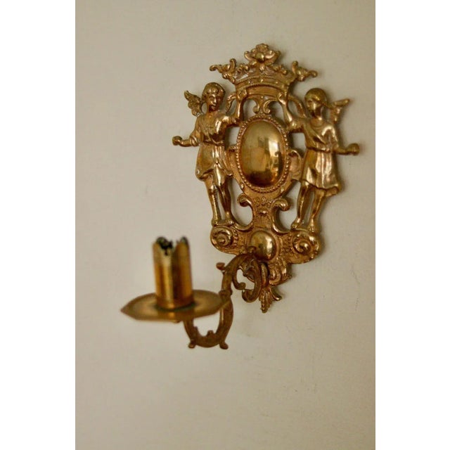 Large Mid-Century Swedish Brass Sconces, Set of 2 For Sale - Image 6 of 9
