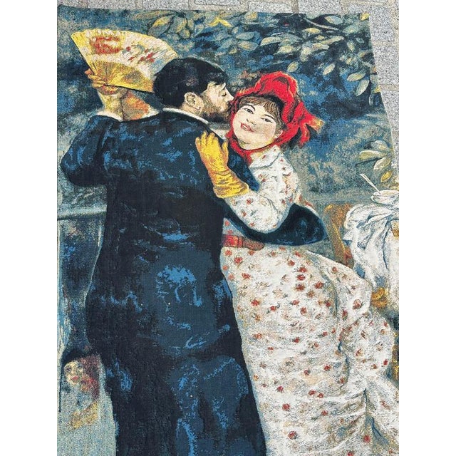 French Jacquard Tapestry with Dance in the Country Motif by A. Renoir, 2000s For Sale - Image 3 of 18