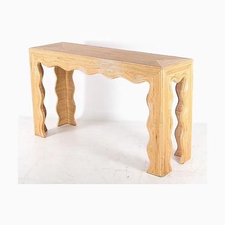 Rattan Wave Console Table For Sale - Image 16 of 16
