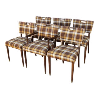 Mid Century Vintage Plaid Chairs For Sale