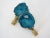 Oversized, Dramatic and Decadent, pure luxury. Deep turquoise blue extra large finials with 14 KT Gold banding and set in...