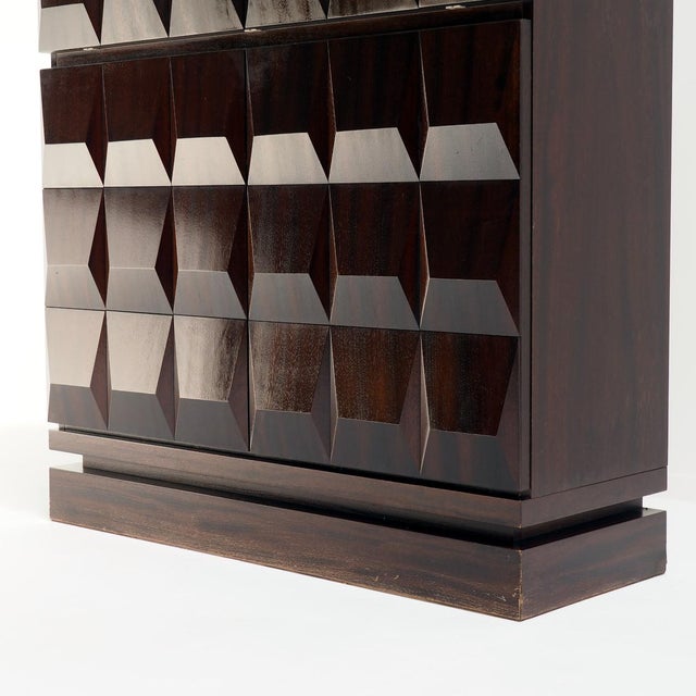 Mid-Century Modern Brutaliat Oak Cabinet from De Coene Frères, 1970s For Sale - Image 9 of 15