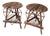 Late 20th Century 2 Heart-Shaped Adirondack Bentwood End Tables For Sale