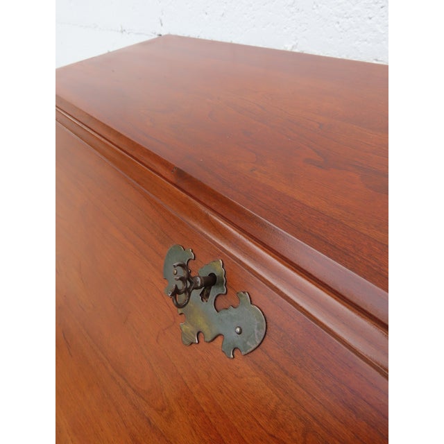 Maddox 1940s Solid Cherry Large Secretary Desk 6393 For Sale - Image 15 of 18