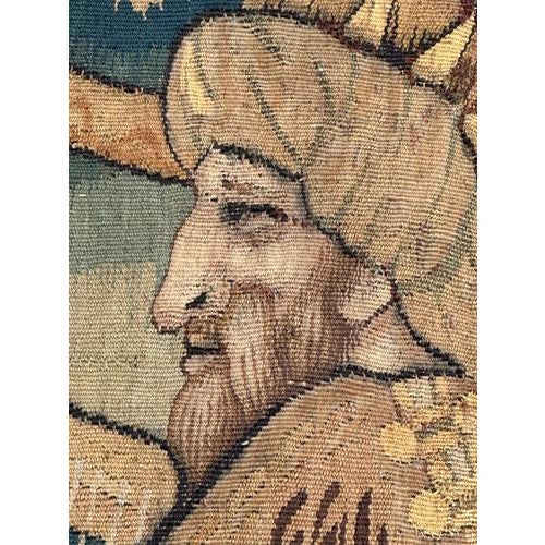 Antique Aubusson Tapestry, 1600s For Sale - Image 9 of 18