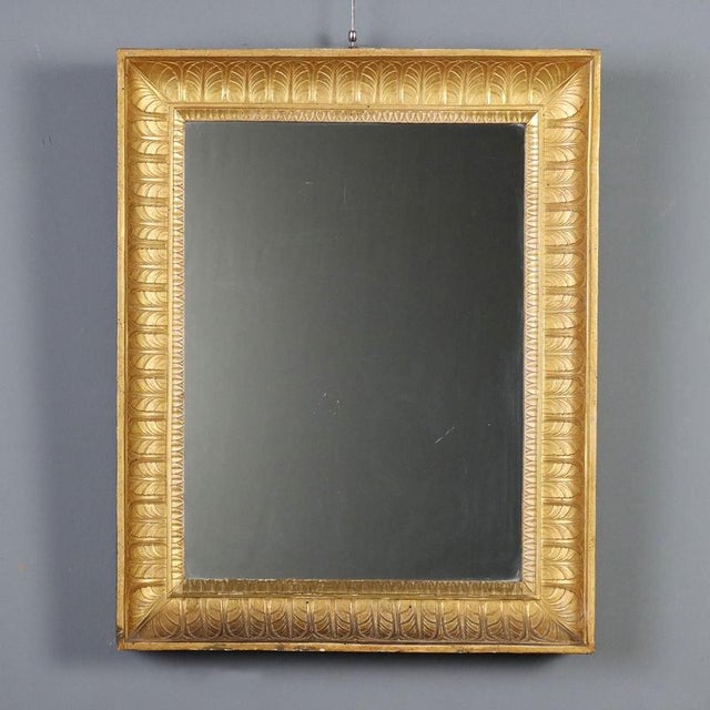 Empire Mirror in Carved and Gilded Wood For Sale - Image 9 of 9