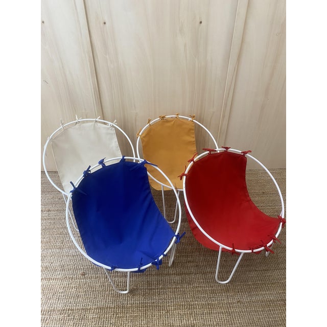 1950s Vintage French Outdoor Armchairs, 1950s, Set of 4 For Sale - Image 5 of 15