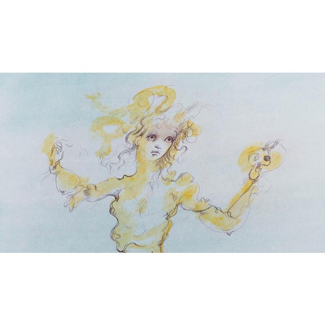 Lithograph by Léonor Fini, XXth Century. Lithograph by Léonor Fini, unsigned, unframed, 20th century. h : 66,5cm , w :...