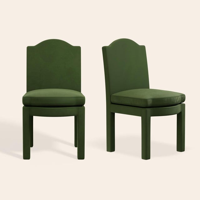 Leo Dining Chairs in Zucchini Velvet by Ceraudo, Set of 2 For Sale - Image 9 of 9