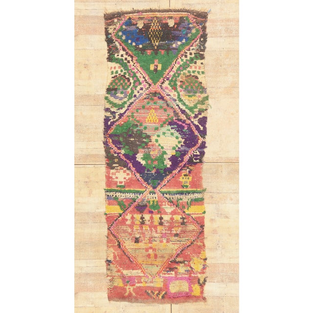 Vintage Boujad Boucherouite Moroccan Rug, 03'00 X 08'05 For Sale - Image 10 of 10
