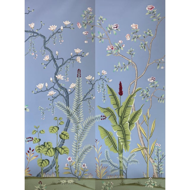 If you love the look of De Gournay wallpaper but not the price, this is for you. Chinoiserie Tropical Hand-Painted...