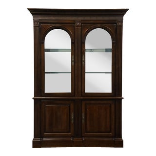 Kincaid Furniture Kings Road Collection Rustic Traditional Style 62" Buffet W. Lighted Display China Cabinet 74-084 / 74-088 For Sale