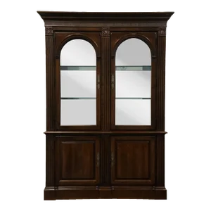 Kincaid Furniture Kings Road Collection Rustic Traditional Style 62" Buffet W. Lighted Display China Cabinet 74-084 / 74-088