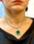 GIA 17 Ct Sugar Loaf Cabochon Colombian Emerald & 13 Ct Diamond Necklace 18KWG For Sale - Image 11 of 18