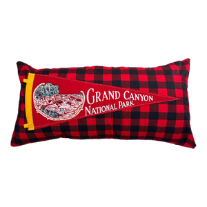 Arizona Grand Canyon National Park Vintage Pennant on New Throw Pillow