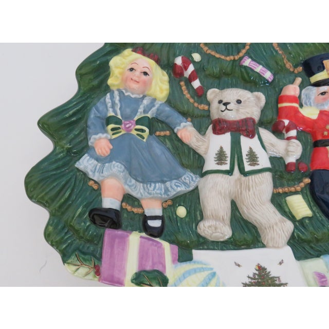 Spode Christmas Tree "Toys Around the Tree" Sculpted Cookie Plate VTG Excellent vintage condition. This piece is part of...