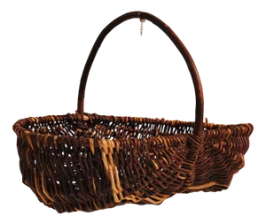 Woven Wicker Farm Basket, 1900s