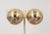 Vintage 1980s Signed Bijoux Cascio Domed Goldtone & Rhinestone Earrings - 2 Pieces For Sale - Image 9 of 10
