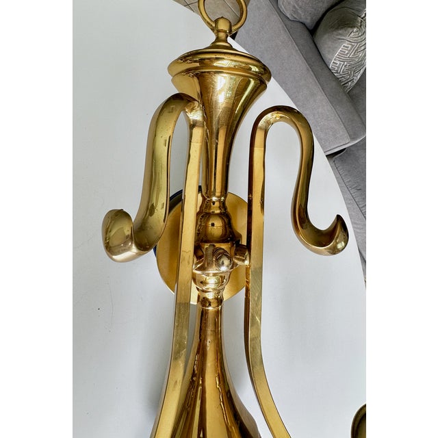 1960s French Brass Double Arm Wall Sconce - a Pair For Sale - Image 9 of 17