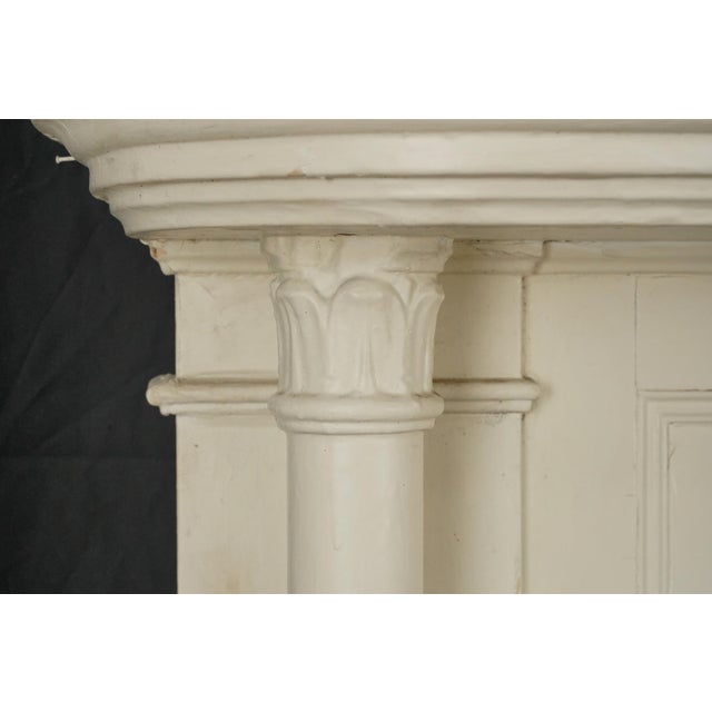Colonial Revival Wooden Mantel With Fluted Pilasters For Sale - Image 6 of 8