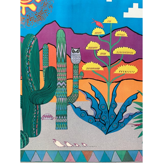 Green "Desert Critters" Offset Lithograph From Images of America Series For Sale - Image 8 of 10