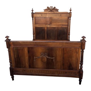 Antique French Louis XV Style Bedframe For Sale