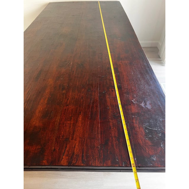 Heavy Solid Wood Dining Table For Sale - Image 11 of 12