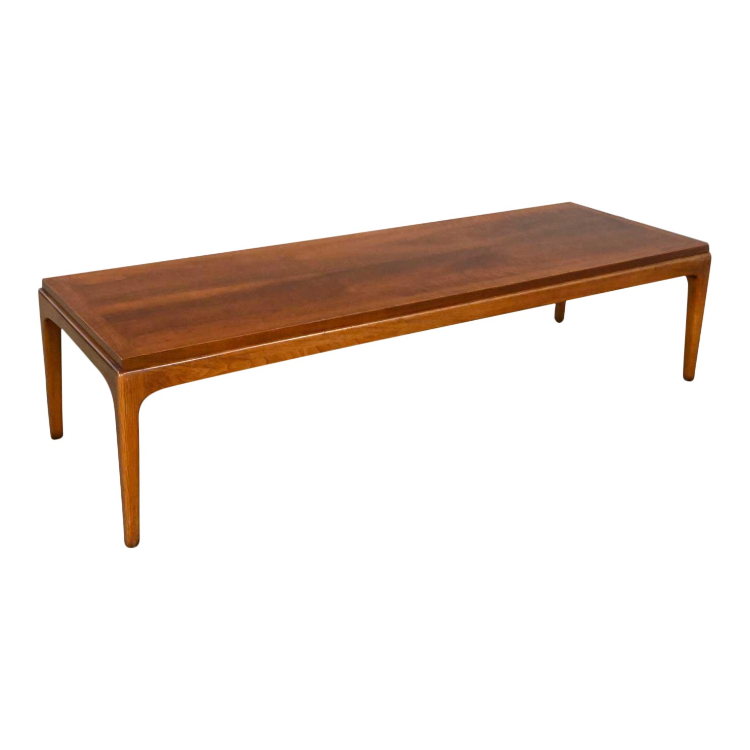 MidCentury Modern Lane Rhythm Collection Long Narrow Rectangular Walnut Coffee Table Chairish