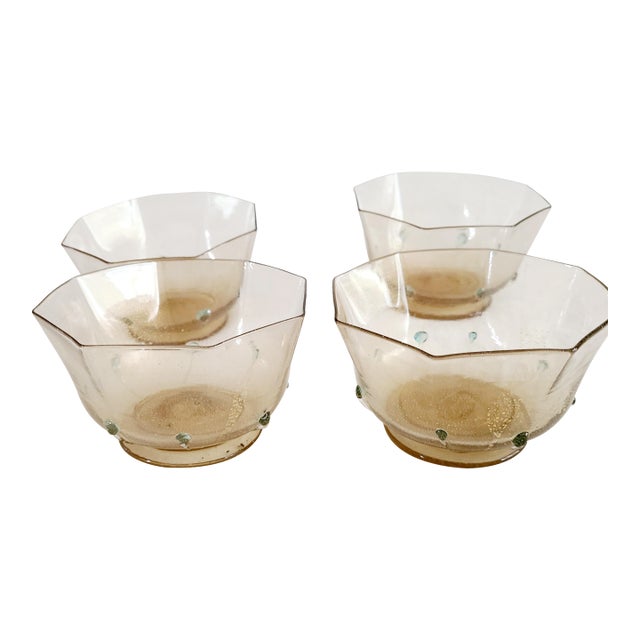 1950s Galliano Ferro Murano Dessert Bowls - Set of Four For Sale