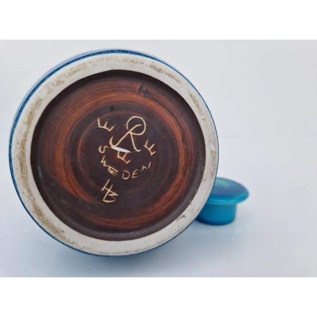 Swedish Ceramic Lid Bottle by Hertha Bengtson, 1950s For Sale - Image 6 of 7