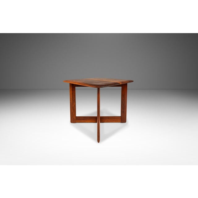 Introducing an incredibly rare and pristine end table designed by the influential John Keal for the highly sought-after...