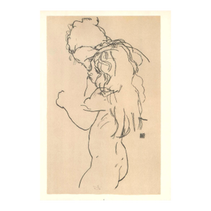 1968 Schiele Lithograph 61 Mother and Child Reproduction