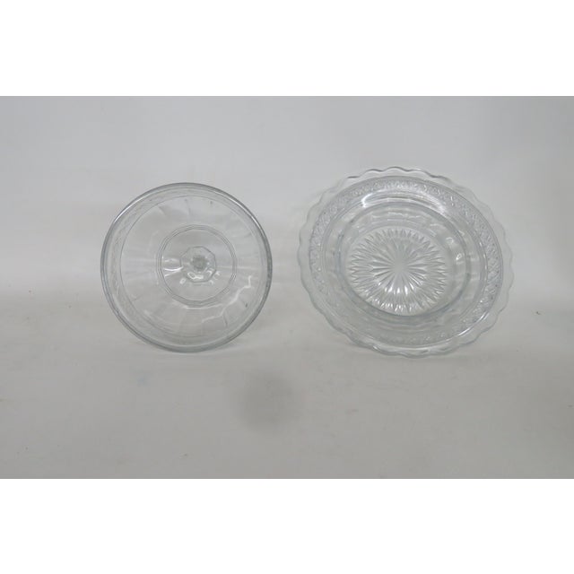 Indiana Glass Company Indiana Glass Round Covered Butter Star Band Dish Domed Lid Serving Bowl 4506b For Sale - Image 4 of 14
