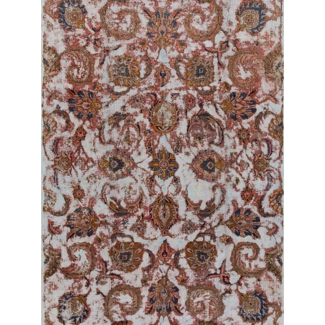 Mid 20th Century Vintage Overdyed Distressed Rug For Sale - Image 4 of 5
